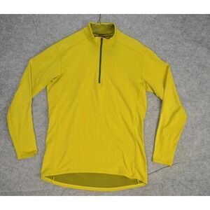 Arc'teryx Pullover Mens Large Yellow Long Sleeve Fleece Half Zip Outdoor Hiking‎